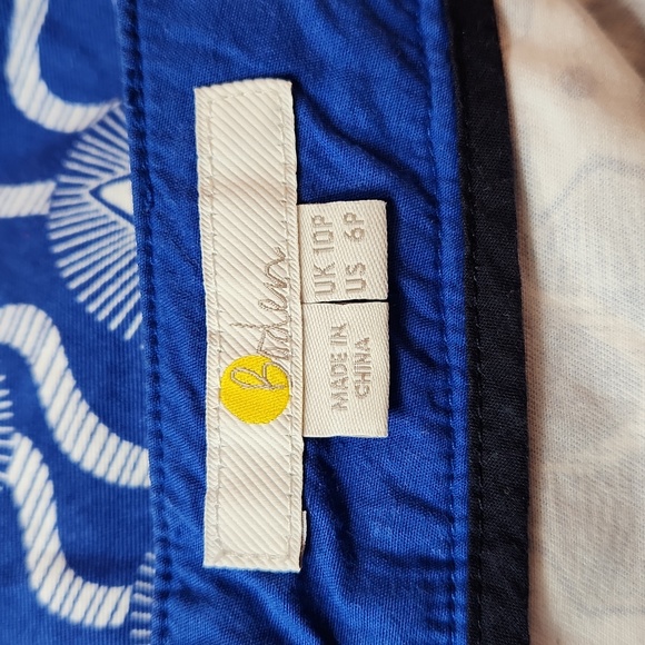 Boden Blue & White Nautical Star Print 6P Cotton & Elastane Skirt - Picture 7 of 10